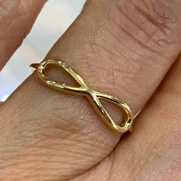 14k Yellow Gold Infinity Ring Band 4 5 6 7 8 9 10